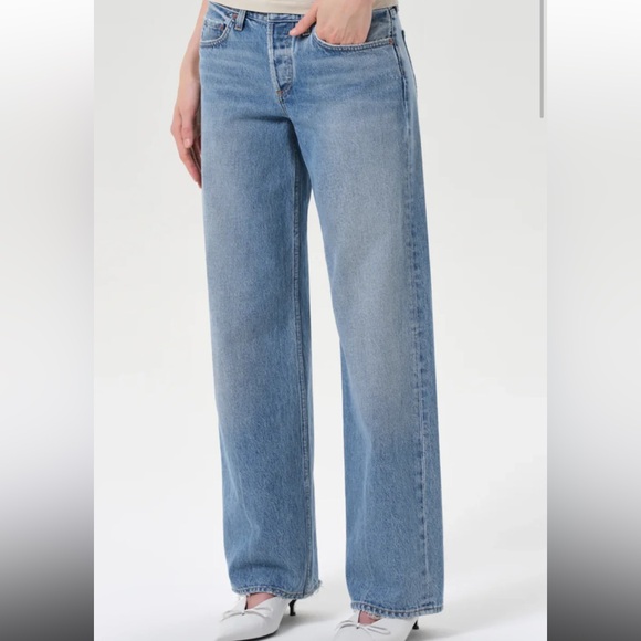 NEW AGOLDE LOW RISE LOOSE JEAN IN VAULT size 25 - Picture 3 of 11